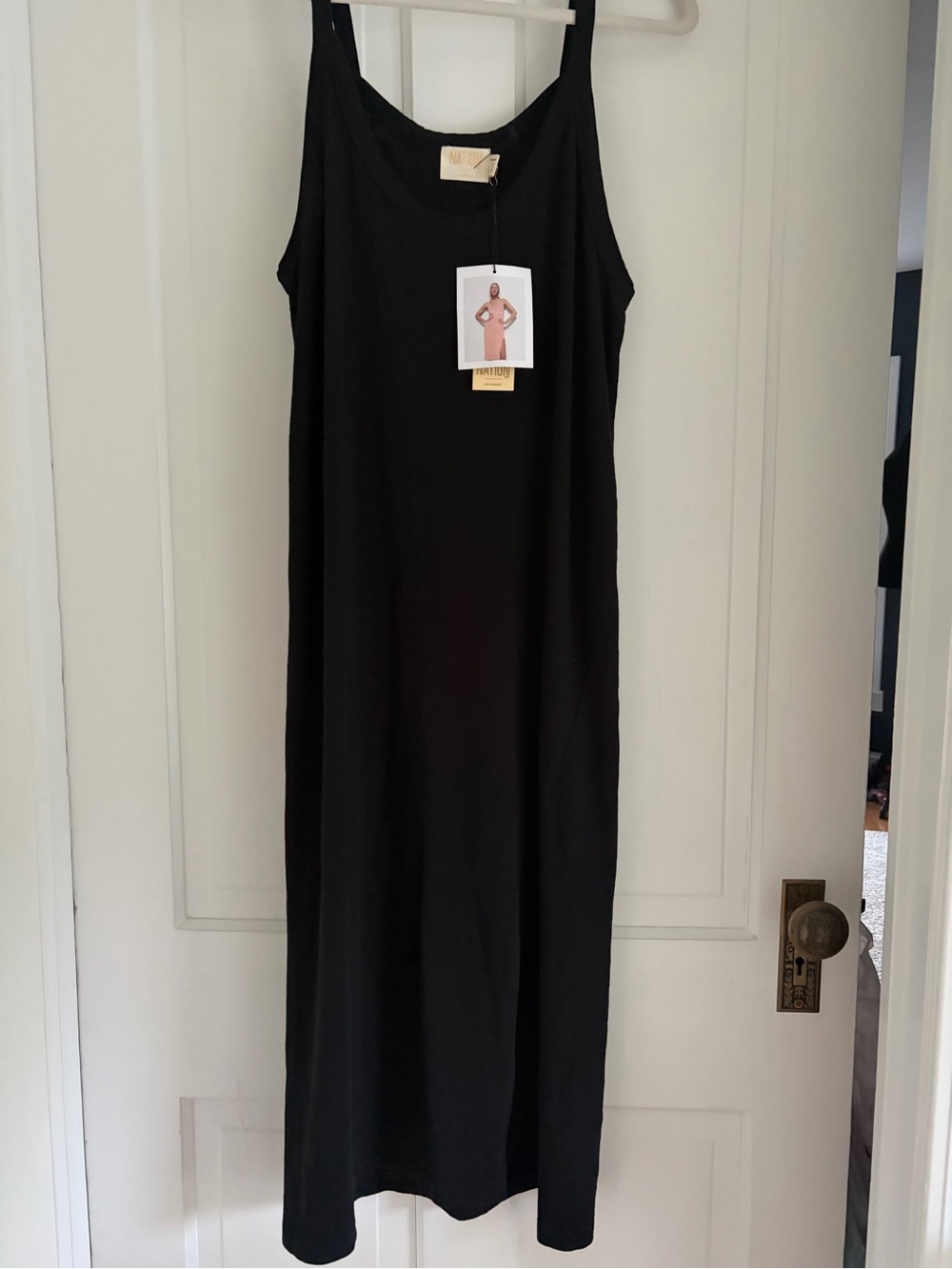 Nation LTD Black Sleeveless Maxi Tank Dress M